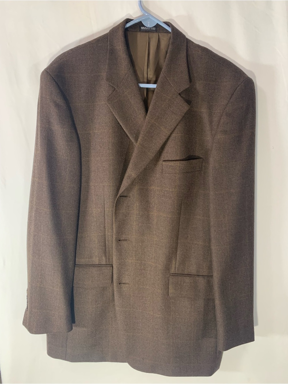 Stafford Brown Men's Cashmere Sport Coat Blazer 44R Business Casual